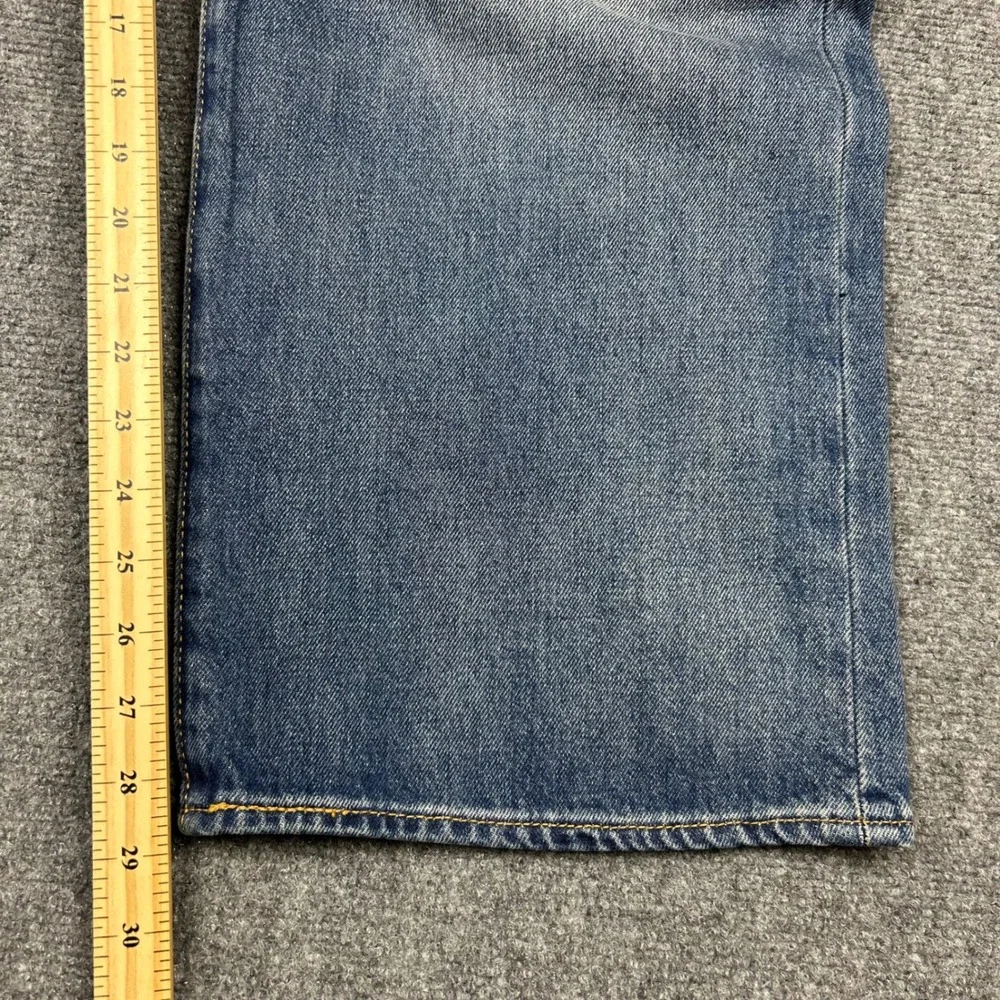 Levi's 501 Jeans Mens 48x30 Blue Distressed 150th Anniversary Button Fly Denim